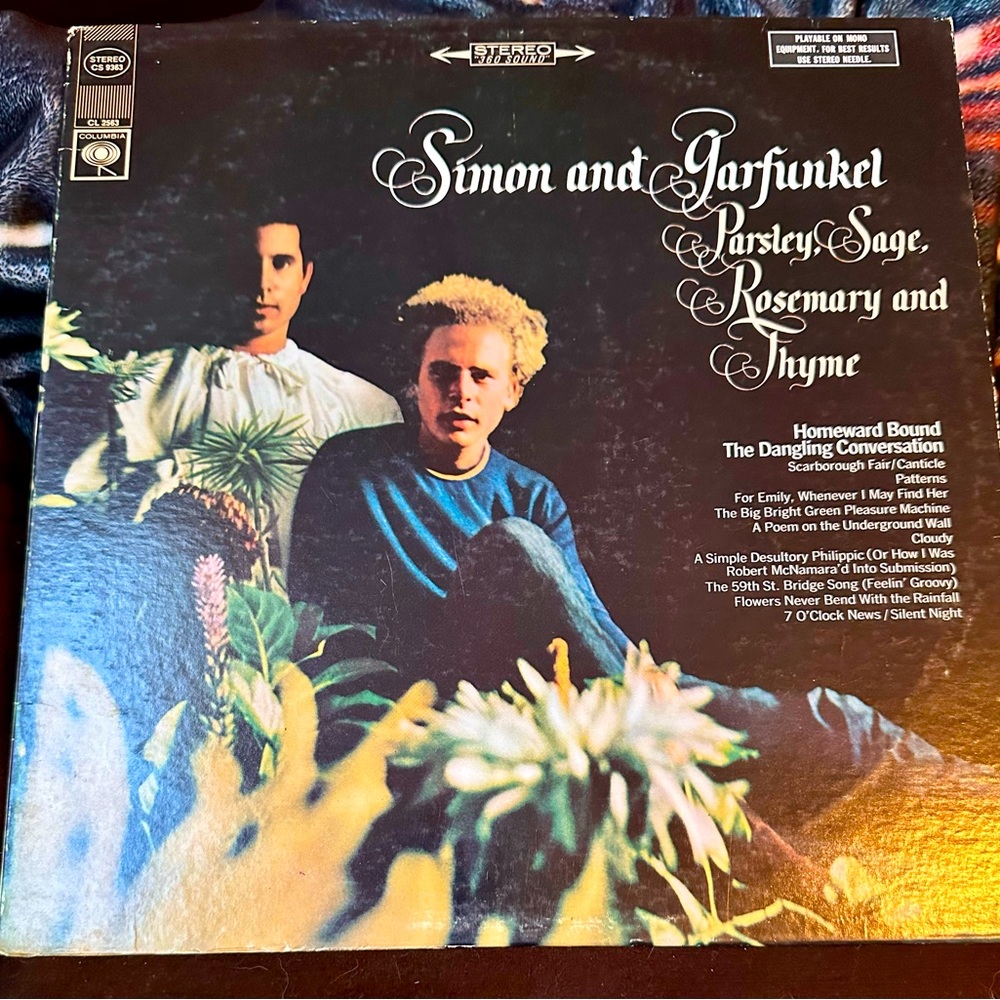 Simon and Garfunkel “Parsley, Sage, Rosemary, and Thyme vinyl record